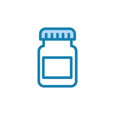 İlaç kavanozu ikonunun görüntü vektörü grafiği. Şişe, ilaç, eczane, sağlık, konteynır vs. için uygun.