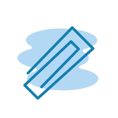 Kağıt ataç simgesinin illüstrasyon Vektörü grafiği. Belge, ofis, eklenti, not, kırtasiye, ileti, eklenti, dosya vb için uygun.