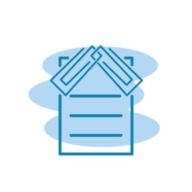 Kağıt ataç simgesinin illüstrasyon Vektörü grafiği. Belge, ofis, eklenti, not, kırtasiye, ileti, eklenti, dosya vb için uygun.