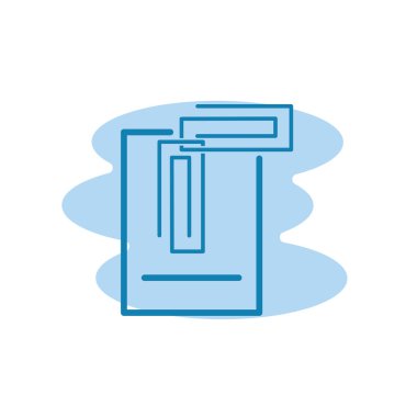 Kağıt ataç simgesinin illüstrasyon Vektörü grafiği. Belge, ofis, eklenti, not, kırtasiye, ileti, eklenti, dosya vb için uygun.