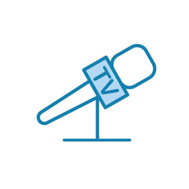 Mikrofon simgesinin illüstrasyon vektörü grafiği. Podcast, ses, kayıt, karaoke, röportaj vs. için uygun.