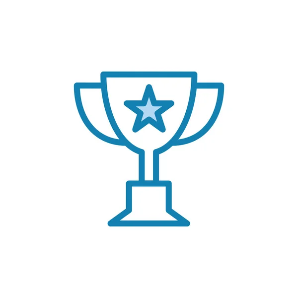 Illustration Vector Graphic Trophy Cup Icon Fit Champion Reward Award — Stock Vector