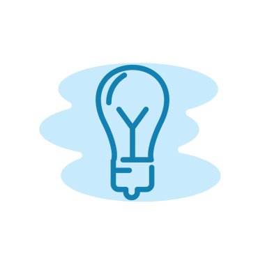 Ampul lambası ikonunun görüntü vektörü grafiği. İlham, düşünce, fikir, yaratıcılık, teknoloji, yenilik, ampul vs. için uygun.