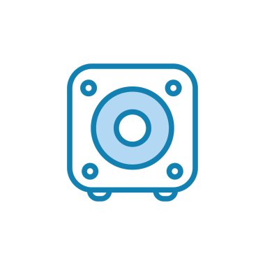 Multimedya konuşmacı simgesinin İllüstrasyon Vektörü grafiği. Stüdyo müziği, müzik, ses vs. için uygun.