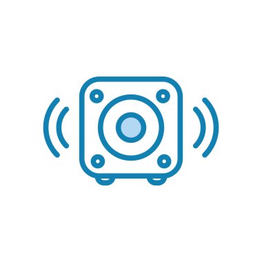 Multimedya konuşmacı simgesinin İllüstrasyon Vektörü grafiği. Stüdyo müziği, müzik, ses vs. için uygun.