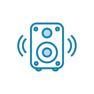 Multimedya konuşmacı simgesinin İllüstrasyon Vektörü grafiği. Stüdyo müziği, müzik, ses vs. için uygun.