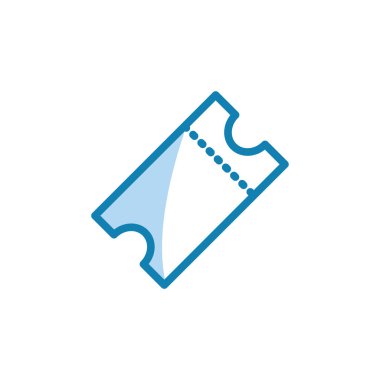 Bilet simgesinin İllüstrasyon Vektörü grafiği. Gösteri için uygun, tiyatro, sinema, tren vs..