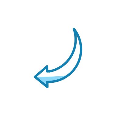 Ok simgesinin İmaj Vektörü grafiği. Navigasyon, yön, dönüş vs. için uygun.