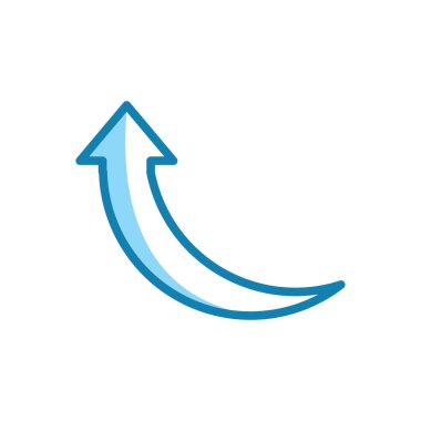 Ok simgesinin İmaj Vektörü grafiği. Navigasyon, yön, dönüş vs. için uygun.