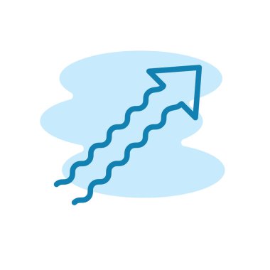 Ok simgesinin İmaj Vektörü grafiği. Navigasyon, yön, dönüş vs. için uygun.