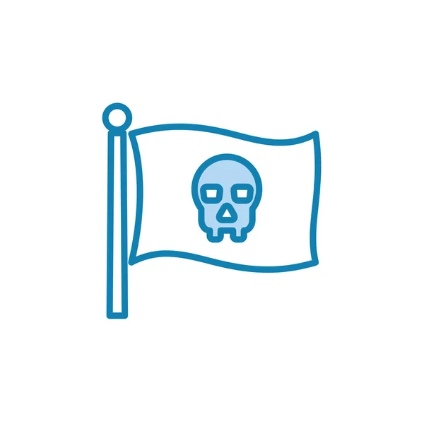 Иллюстрация Векторная Графика Пиратской Иконы Подходит Пиратского Флага Приключений Опасности — стоковый вектор