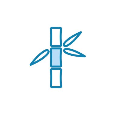 Bambu ikonunun çizim vektörü grafiği. Asyalılara, Japonlara, dekorasyona, doğaya uygun..