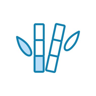 Bambu ikonunun çizim vektörü grafiği. Asyalılara, Japonlara, dekorasyona, doğaya uygun..