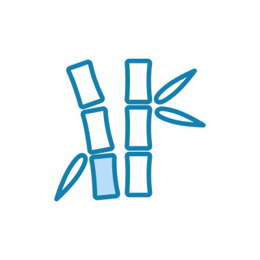 Bambu ikonunun çizim vektörü grafiği. Asyalılara, Japonlara, dekorasyona, doğaya uygun..