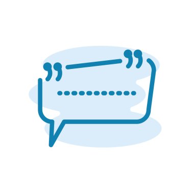 Alıntı simgesinin İllüstrasyon Vektörü grafiği. İleti, bilgi, ifade, belge vs. için uygun.