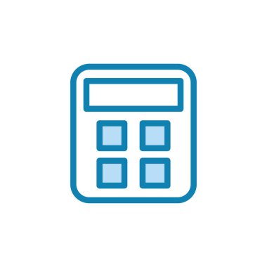 Hesap makinesi simgesinin İllüstrasyon Vektörü grafiği. Muhasebe, ekonomi, ticaret, analiz vs. için uygun