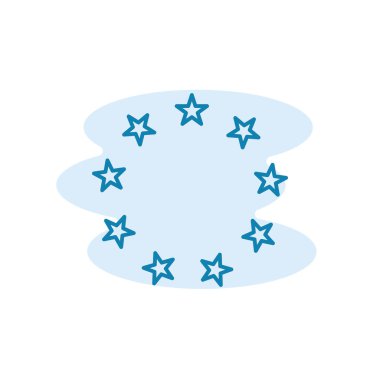 Yuvarlak yıldız simgesinin İmaj Vektörü grafiği. Derecelendirme, ödül, dekorasyon vs. için uygun.