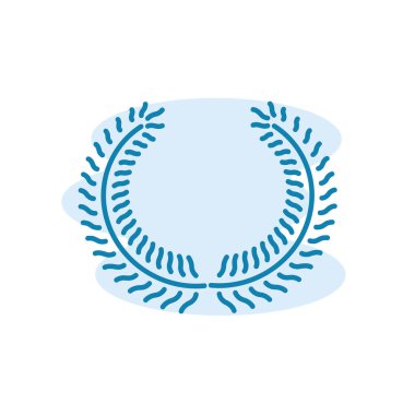 Defne çelengi ikonunun çizim vektörü grafiği. Kazanan için uygun, başarı, sertifikalı vs..