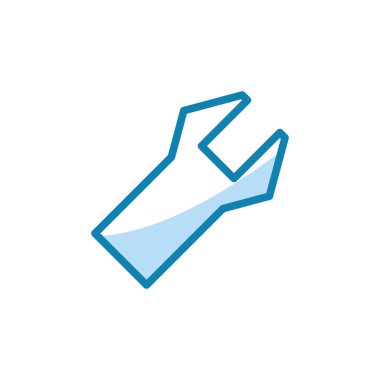 İngiliz anahtarı simgesinin illüstrasyon vektörü grafiği. Atölye, mühendislik, ayar, teknik bakım, hizmet, onarım vs. için uygun.