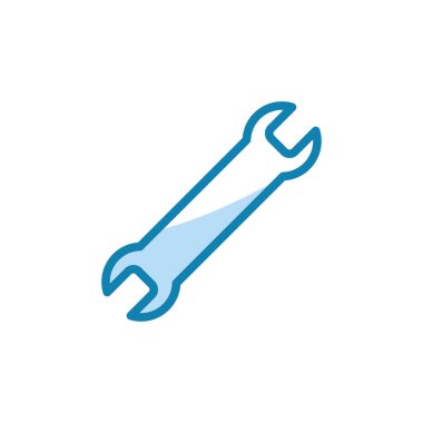 İngiliz anahtarı simgesinin illüstrasyon vektörü grafiği. Atölye, mühendislik, ayar, teknik bakım, hizmet, onarım vs. için uygun.