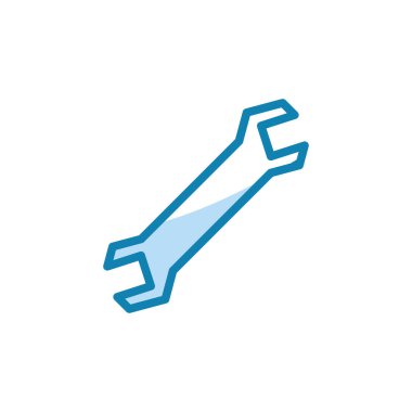 İngiliz anahtarı simgesinin illüstrasyon vektörü grafiği. Atölye, mühendislik, ayar, teknik bakım, hizmet, onarım vs. için uygun.