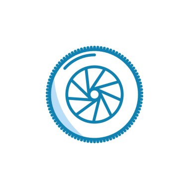 Tekerlekli araba ikonunun görüntü vektörü grafiği. Araç, otomobil, onarım, bakım, dükkan vs. için uygun.