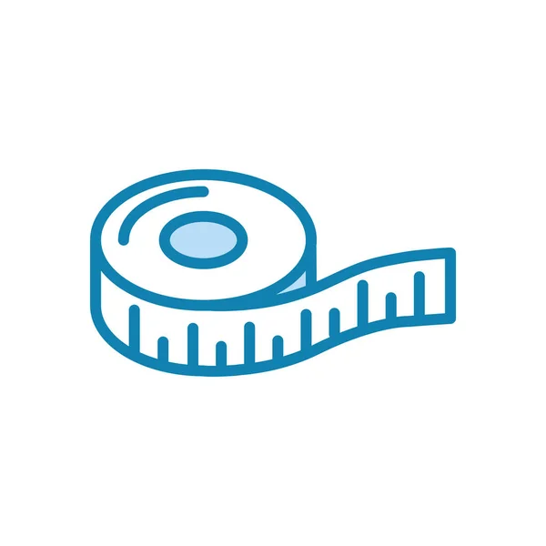 Ölçüm cetveli simgesinin görsel vektörü. Uzaklık, inşaat, proje vs. için uygun.