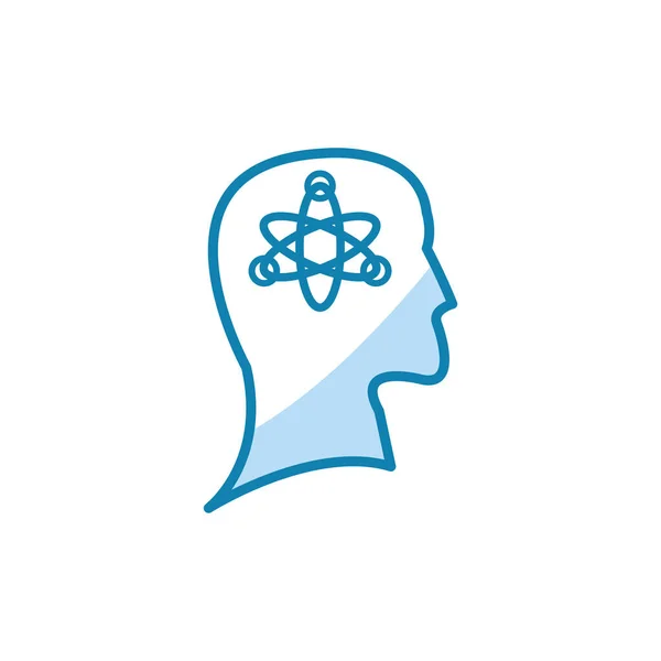 Illustration Vector Graphic Head People Icon Fit Mind Think Intelligence — Stock Vector