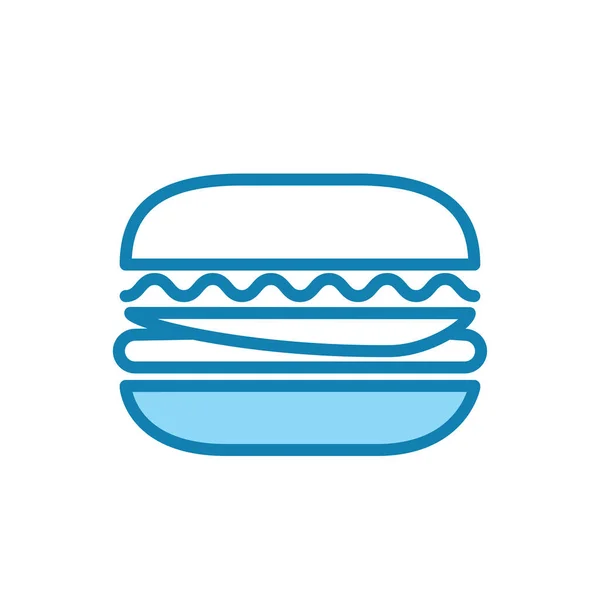Illustration Vektorgrafik Der Burger Ikone Fit Für Amerikanisches Essen Kalorien — Stockvektor
