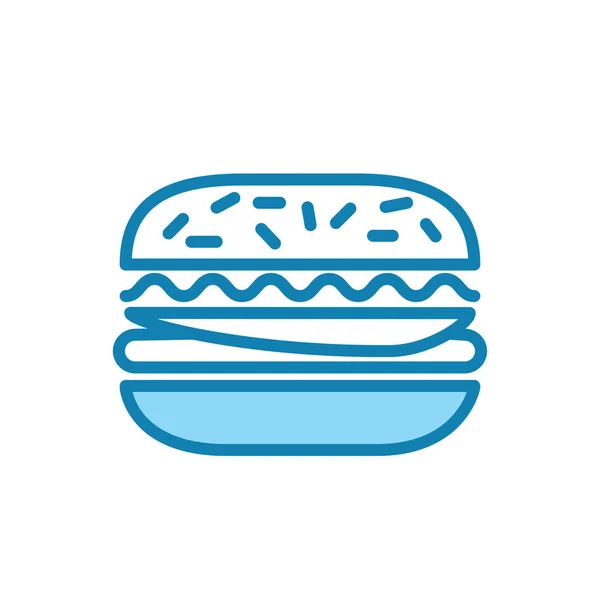 Illustration Vector Graphic Burger Icon Fit American Food Calorie Fast — Stock Vector