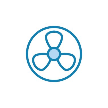 Hayran simgesinin İllüstrasyon Vektörü grafiği. Hava akımı, soğutma, elektrik vs. için uygun.