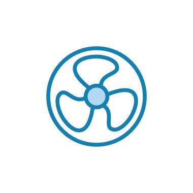 Hayran simgesinin İllüstrasyon Vektörü grafiği. Hava akımı, soğutma, elektrik vs. için uygun.