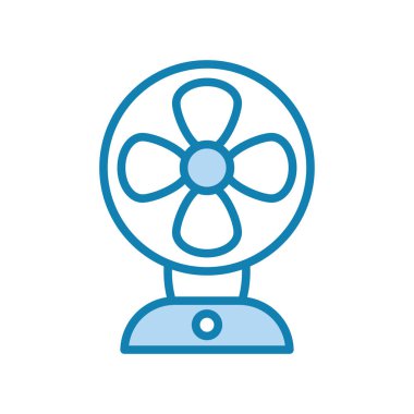 Hayran simgesinin İllüstrasyon Vektörü grafiği. Hava akımı, soğutma, elektrik vs. için uygun.