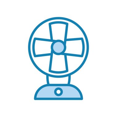 Hayran simgesinin İllüstrasyon Vektörü grafiği. Hava akımı, soğutma, elektrik vs. için uygun.