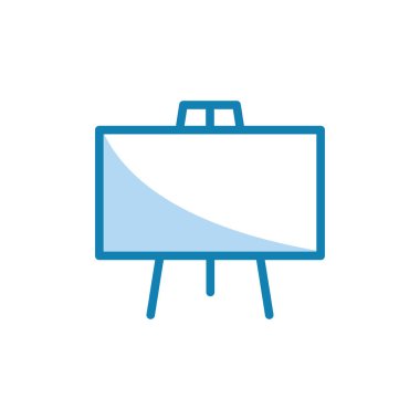 Kara tahta simgesinin İllüstrasyon Vektörü grafiği. Sınıf için uygun, çalışma, öğrenme, öğretim, ders vs..