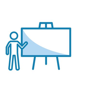 Kara tahta simgesinin İllüstrasyon Vektörü grafiği. Sınıf için uygun, çalışma, öğrenme, öğretim, ders vs..