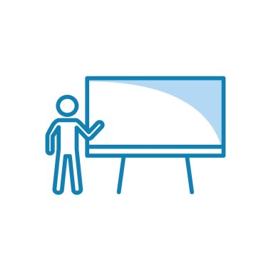 Kara tahta simgesinin İllüstrasyon Vektörü grafiği. Sınıf için uygun, çalışma, öğrenme, öğretim, ders vs..