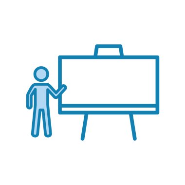 Kara tahta simgesinin İllüstrasyon Vektörü grafiği. Sınıf için uygun, çalışma, öğrenme, öğretim, ders vs..