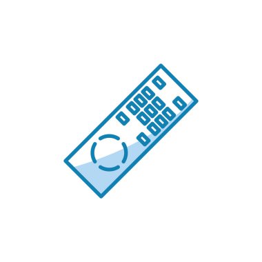 Uzaktan kumanda simgesinin Çizim Vektörü grafiği. Televizyon, oyuncu, video, elektronik vs. için uygun.