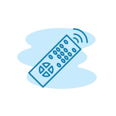 Uzaktan kumanda simgesinin Çizim Vektörü grafiği. Televizyon, oyuncu, video, elektronik vs. için uygun.