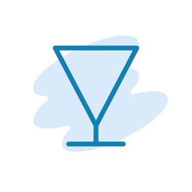 Şarap kadehi ikonunun illüstrasyon vektörü çizimi. İçki, alkol, kutlama vesaire için uygun..