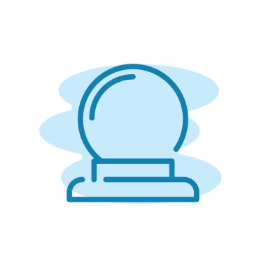 Sihirli top ikonunun illüstrasyon vektörü grafiği. Sihirbaz, servet, kehanet vesaire için uygun..