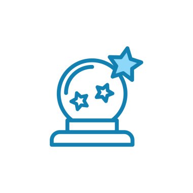 Sihirli top ikonunun illüstrasyon vektörü grafiği. Sihirbaz, servet, kehanet vesaire için uygun..