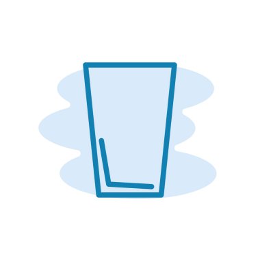 Cam su ikonunun görüntü vektörü grafiği. Temizlik, konteynır, tazelik vesaire için uygun.