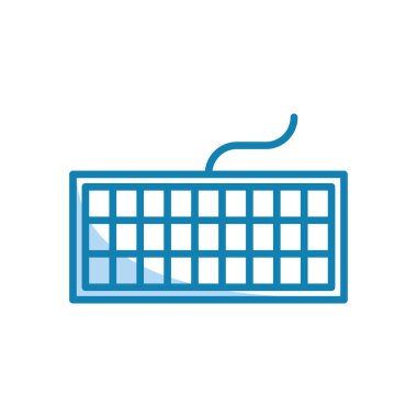 Klavye simgesinin İllüstrasyon Vektörü grafiği. PC, bilgisayar, donanım, aygıt, kontrol vs. için uygun.