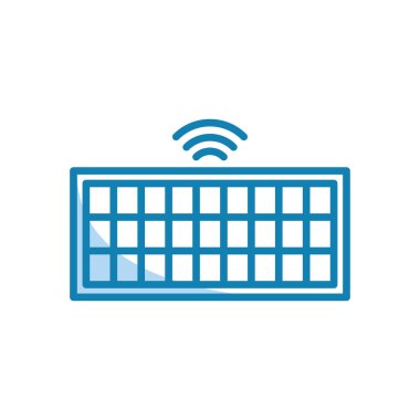 Klavye simgesinin İllüstrasyon Vektörü grafiği. PC, bilgisayar, donanım, aygıt, kontrol vs. için uygun.