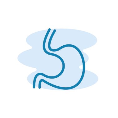 Mide ikonunun görsel Vektör grafiği. Organ, anatomi, sıhhiye, sistem vs. için uygun.