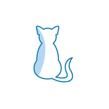 Kedi simgesinin İllüstrasyon Vektörü grafiği. Evcil hayvan, hayvan, şirin vb..