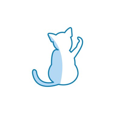 Kedi simgesinin İllüstrasyon Vektörü grafiği. Evcil hayvan, hayvan, şirin vb..