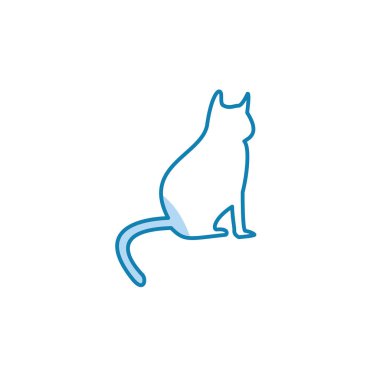 Kedi simgesinin İllüstrasyon Vektörü grafiği. Evcil hayvan, hayvan, şirin vb..